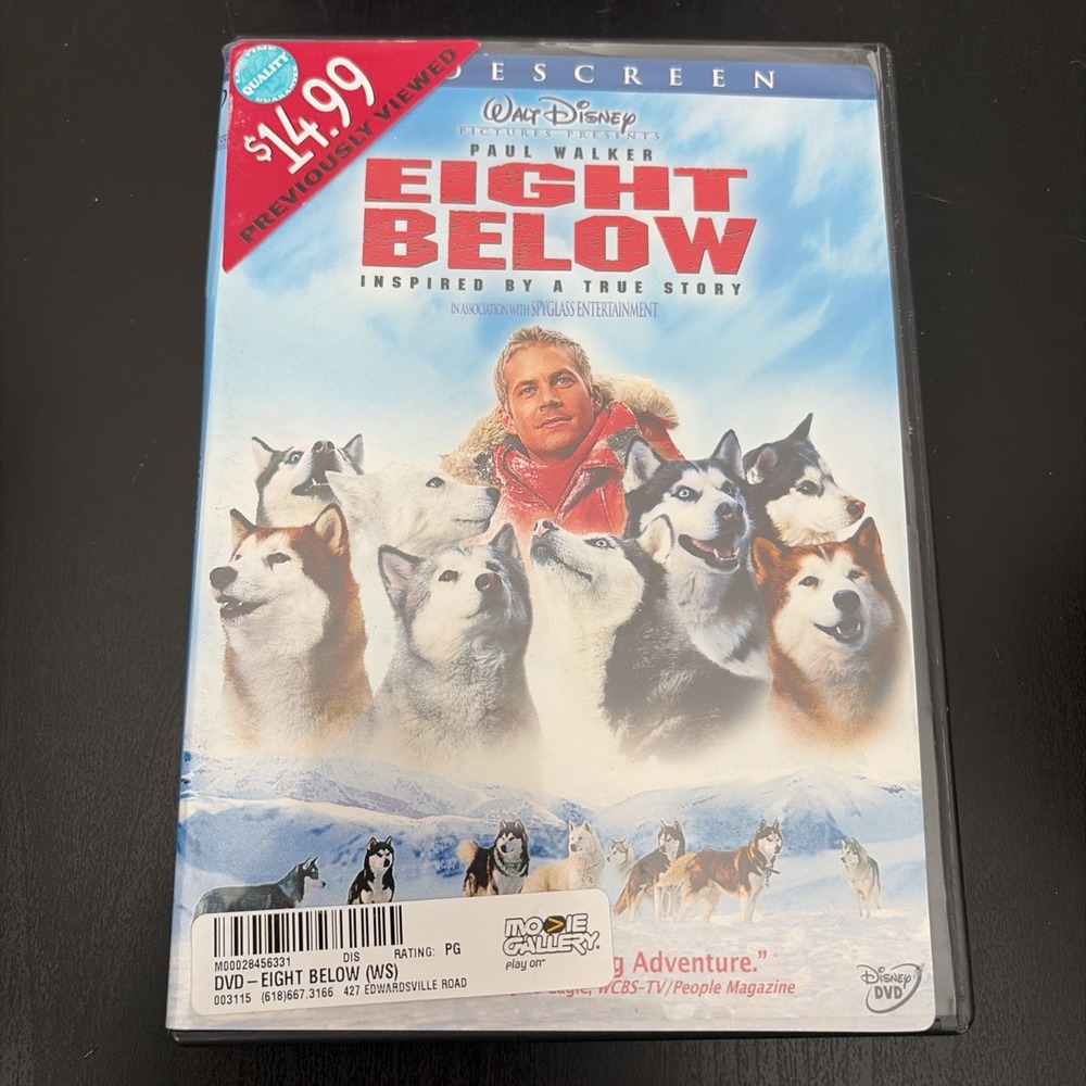 Eight Below DVD Walt Disney Paul Walker Movie Widescreen Edition